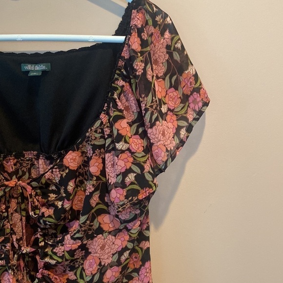 Wild fable tie front blouse trendy - Picture 4 of 6